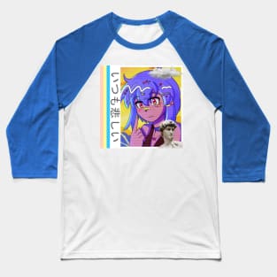 Retro Vaporwave 80s anime aesthetic Baseball T-Shirt